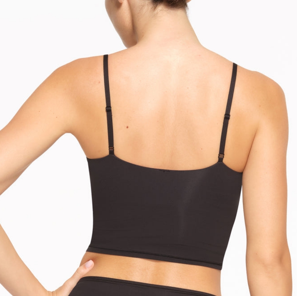 NWT SKIMS FITS EVERYBODY CROPPED CAMI, ONYX - Picture 2 of 4